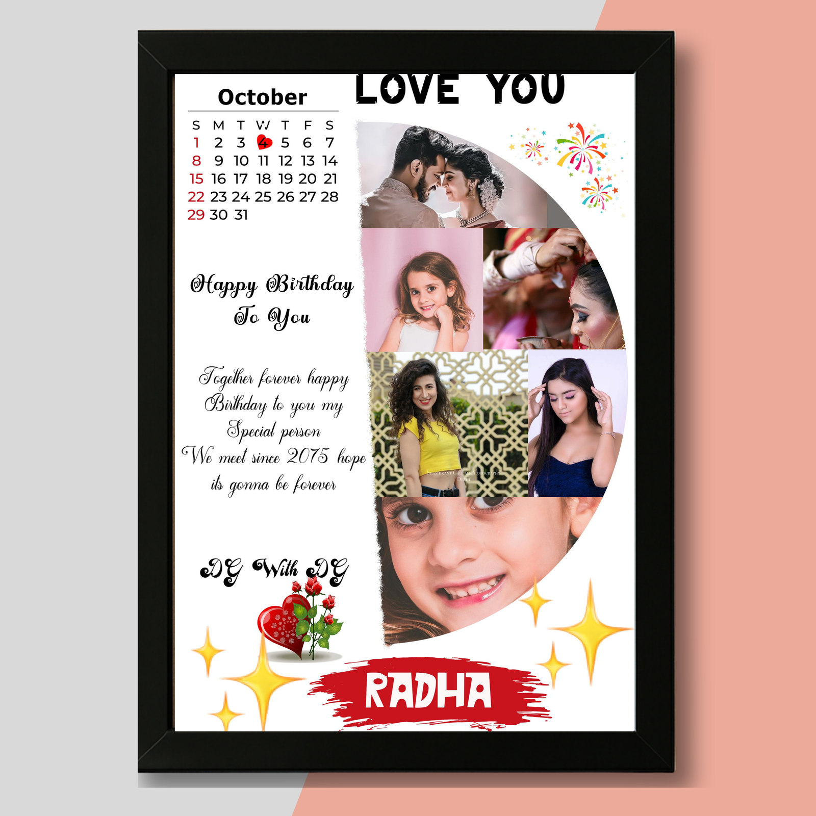Personalized Celebration Photo Frame – A Memory for Life - Image 2
