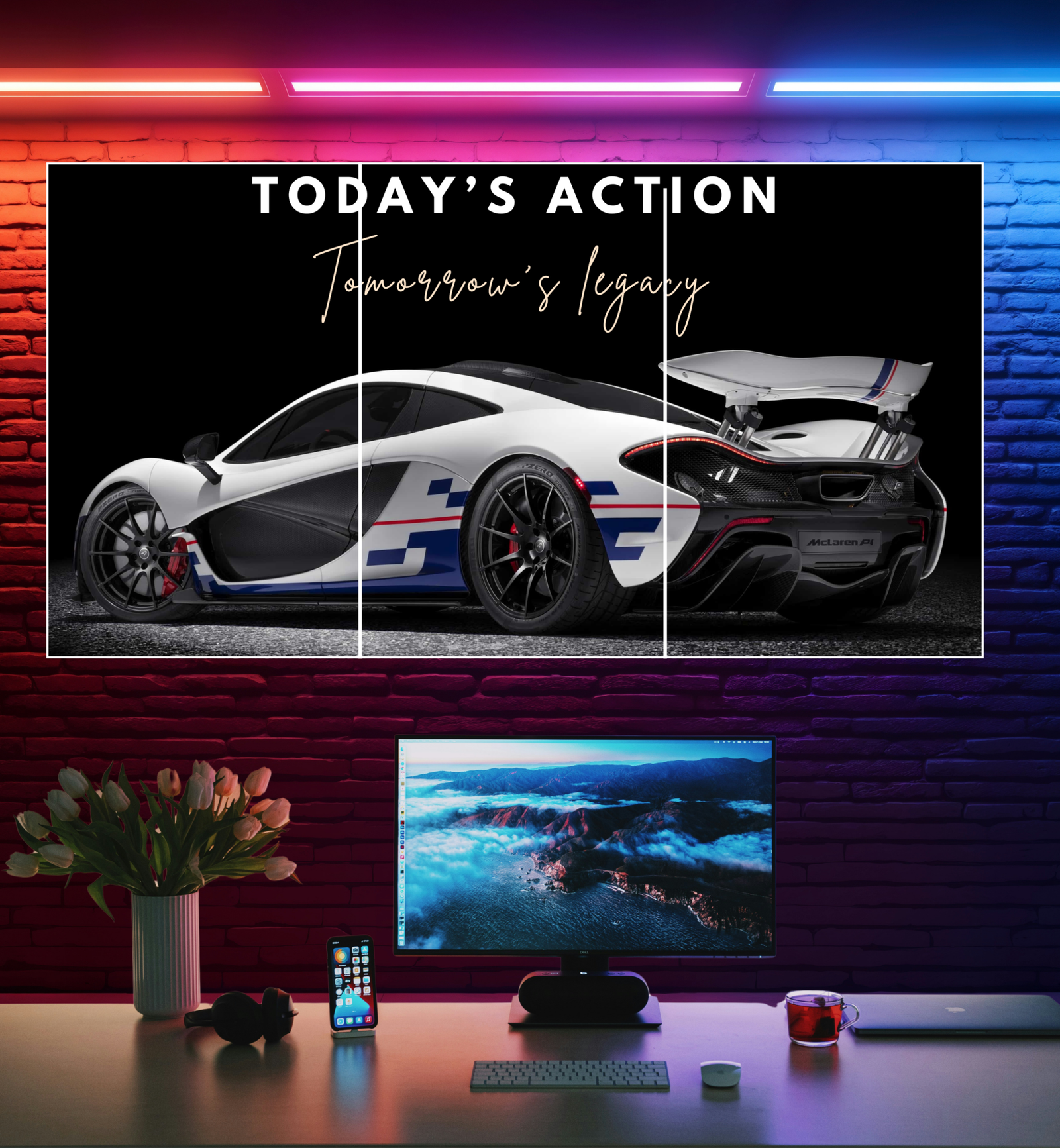 Car Motivation Split Poster (3 Panel) | RTP Quote Split Poster #10 | Split Posters