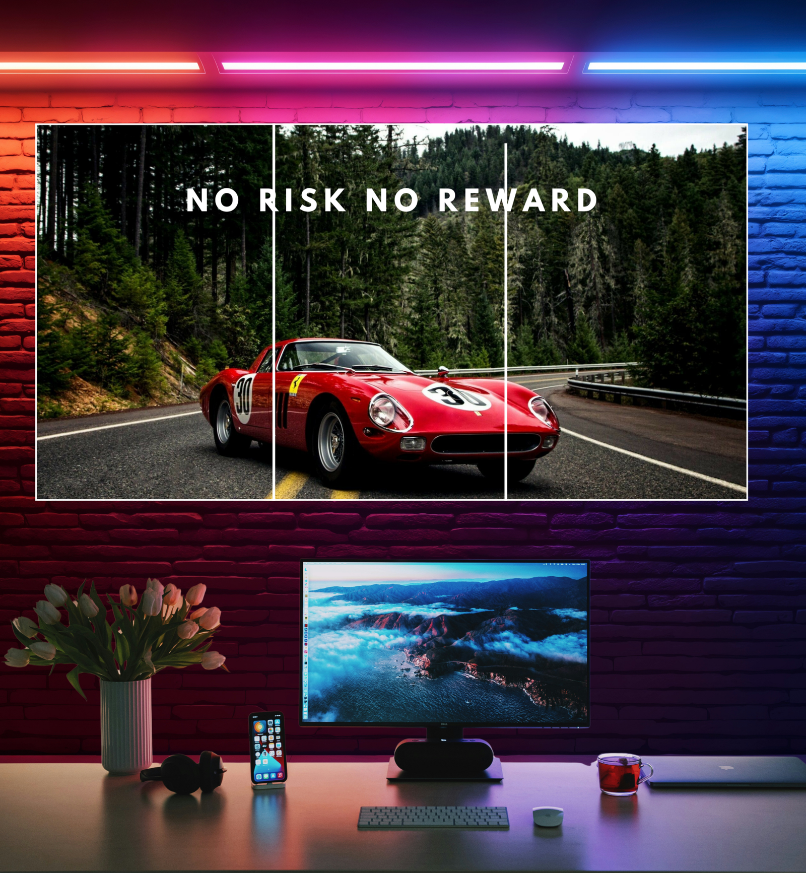 Car Motivation Split Poster (3 Panel) | RTP Quote Split Poster #14 | Split Posters