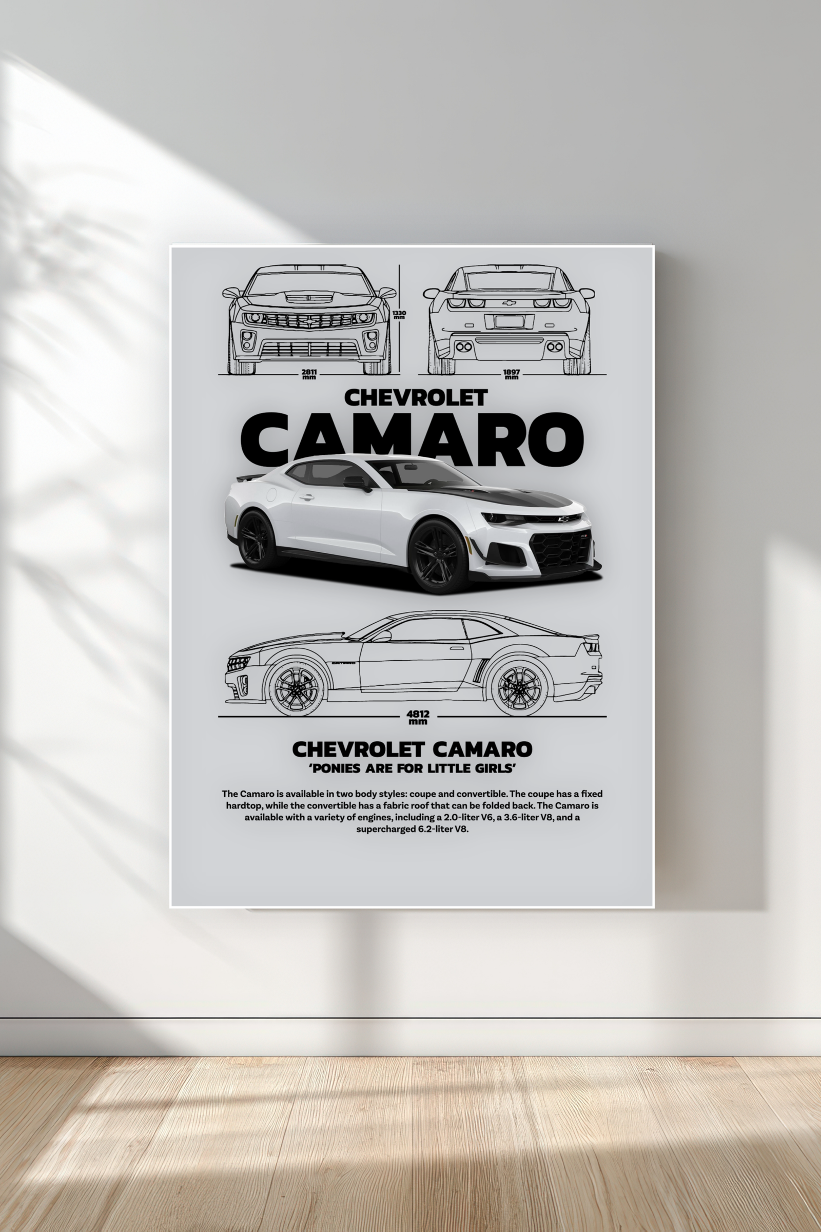 CHEVROLET CAMARO - NEGRO | Luxury Cars #9 | Car Poster